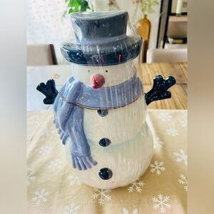 Snowman Cookie Jar Vintage 2001 Home For The Holidays so adorable piece